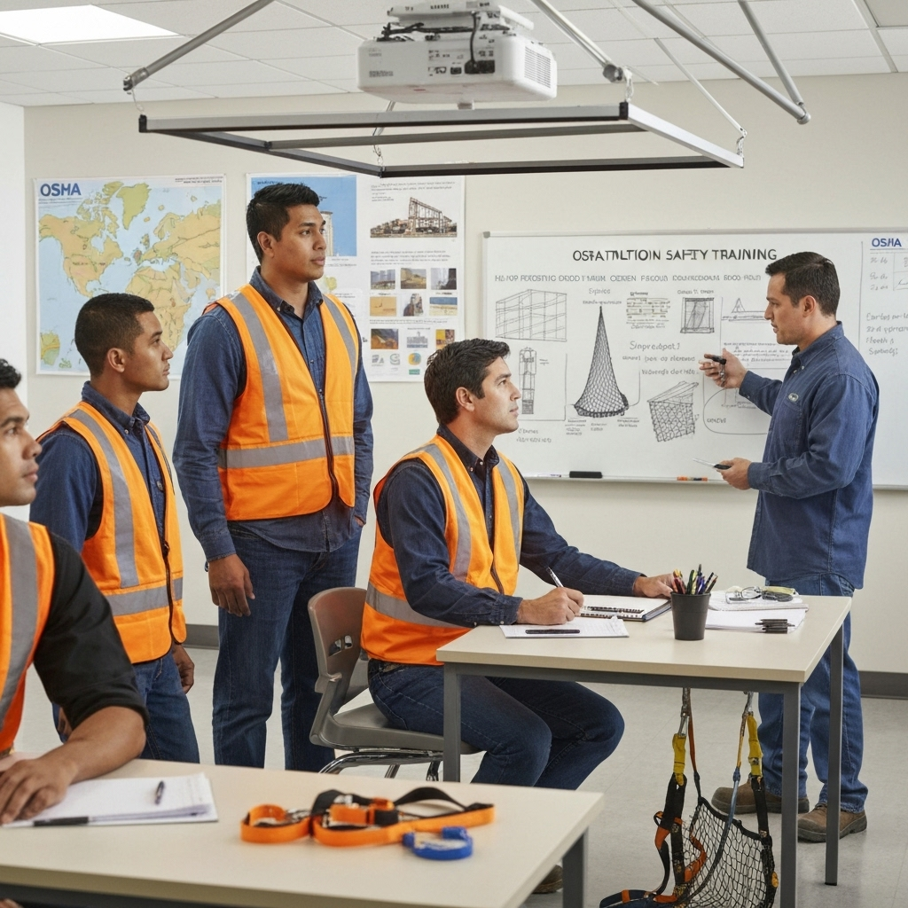 Construction safety training session
